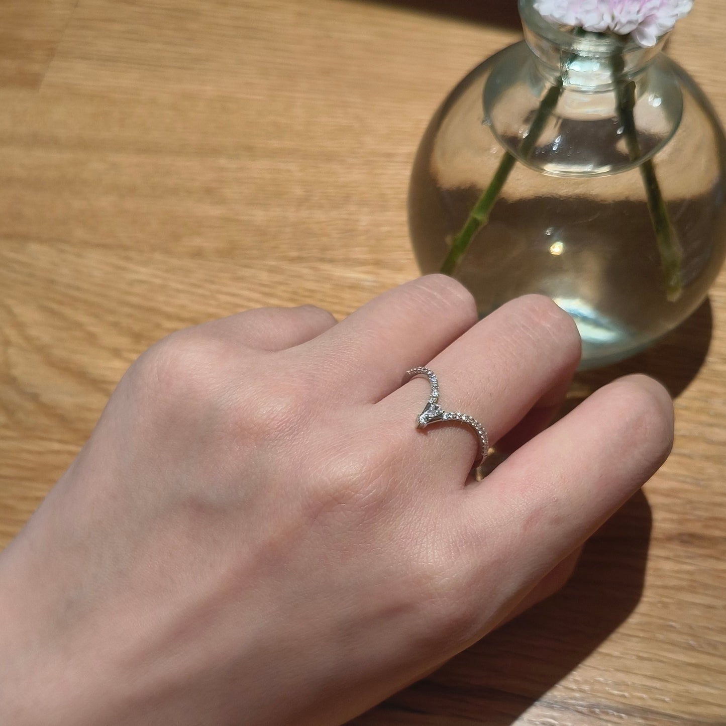 Simple Triangle Thin Ring S925 Silver Rhodium Plated – Anchor
