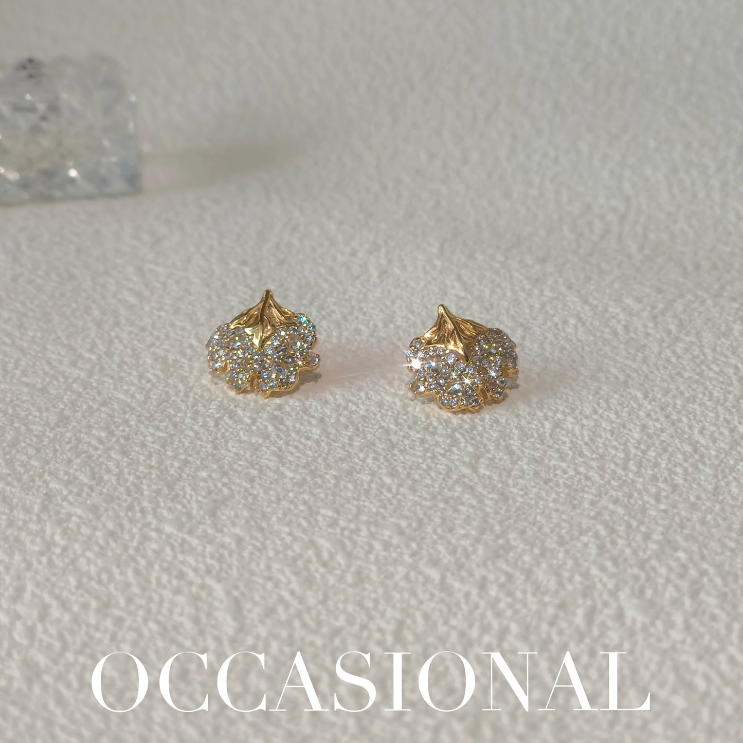 Shining Maple Leaf Earrings S925 Silver Gold Plated