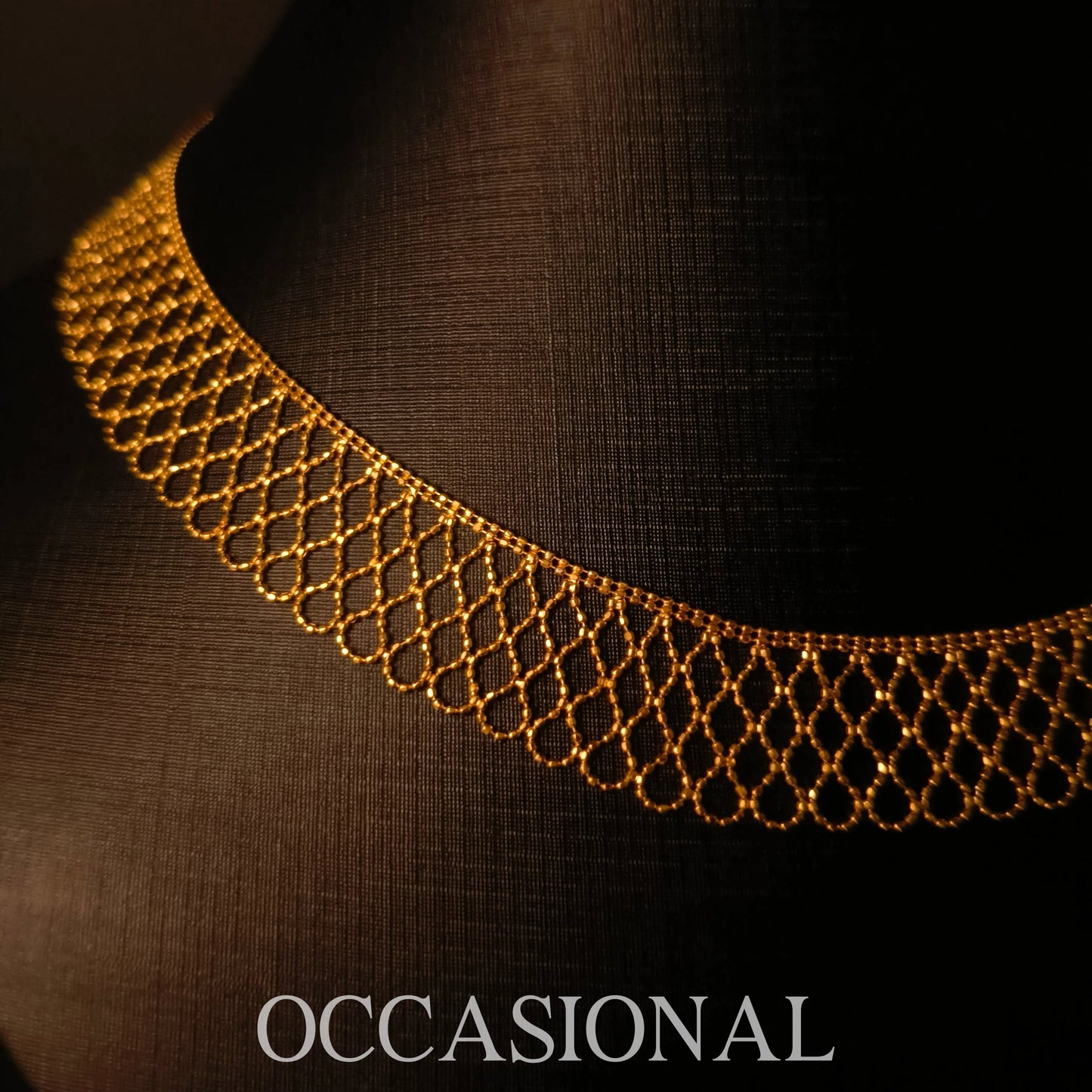 Vintage Mesh Necklace S925 Silver Gold Plated - Silk